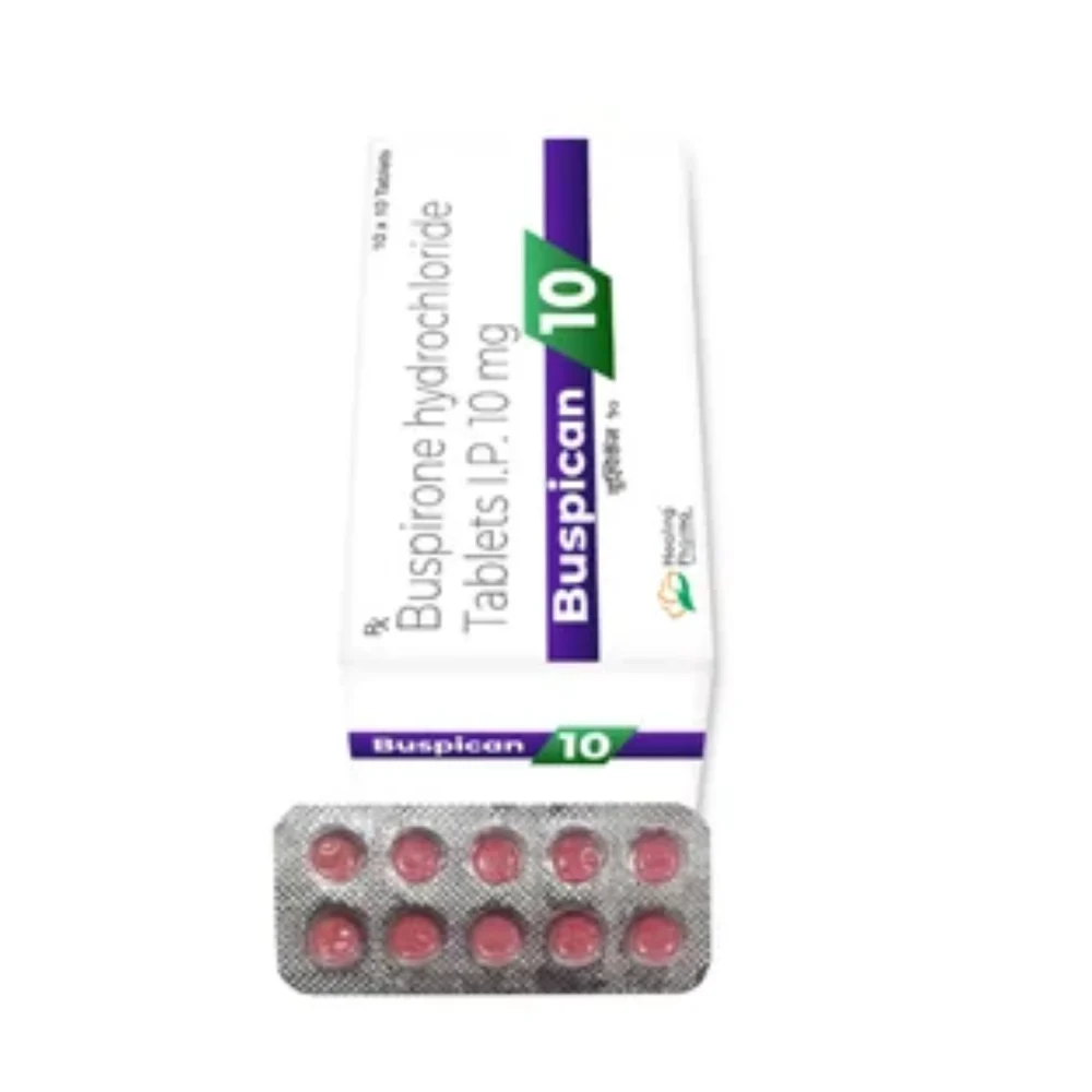 10 mg Buspican 10 Buspirone hydrochloride I.P. Tablets