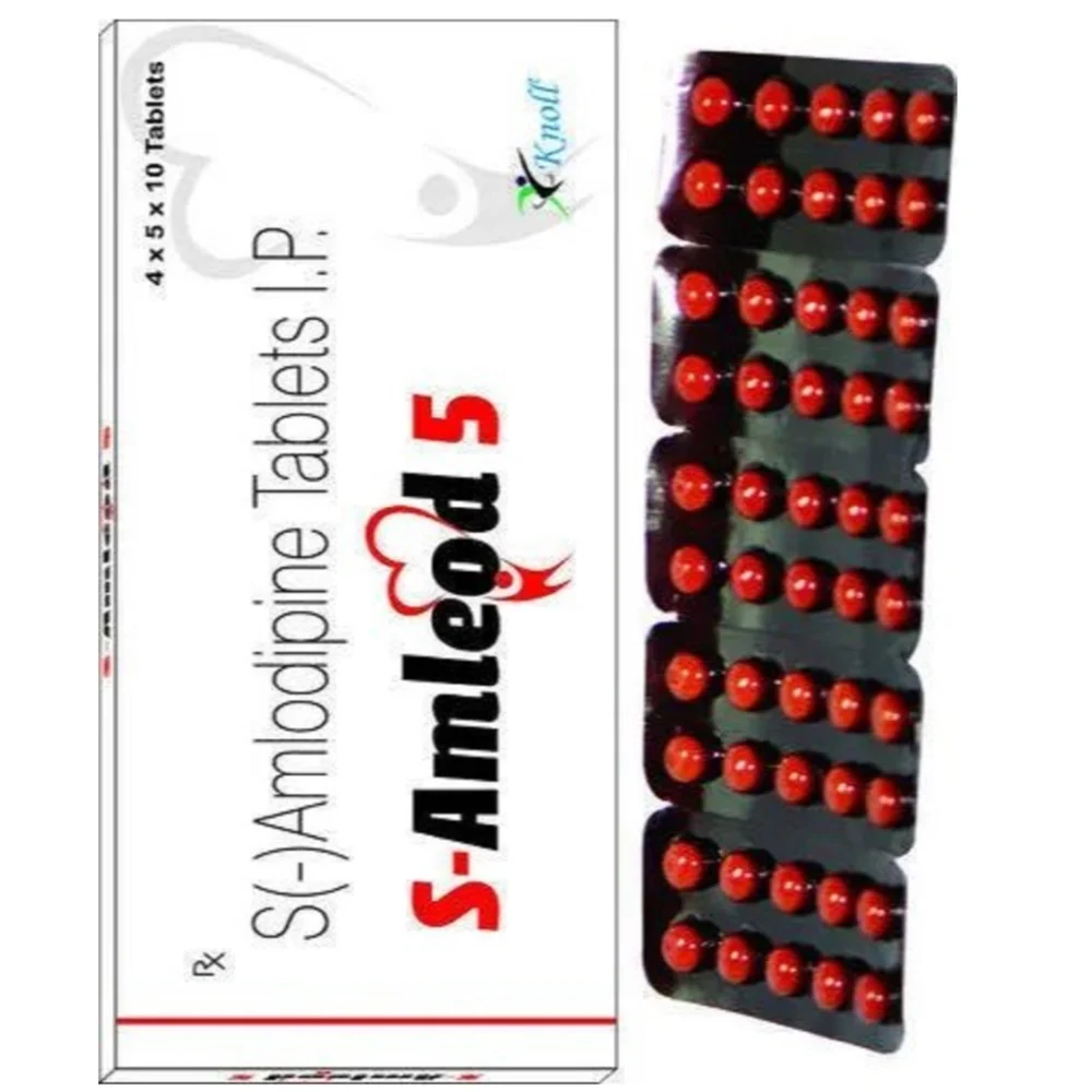 5 mg S-Amleod 5 S(-)Amlodipine I.P. Tablets