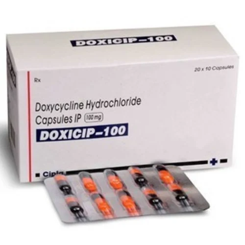 100 mg DOXICIP-100 Doxycycline Hydrochloride IP Capsules - Available in India