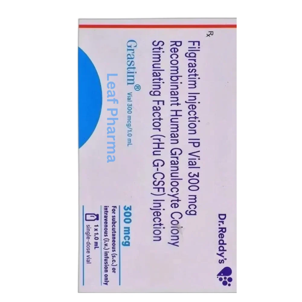 300 mcg Grastim Filgrastim Injection IP Vial 300 mcg Recombinant Human Granulocyte Colony Injection