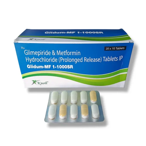 Glidum-MF 1-1000SR Glimepiride & Metformin Hydrochloride (Prolonged Release) IP Tablets - Available in India