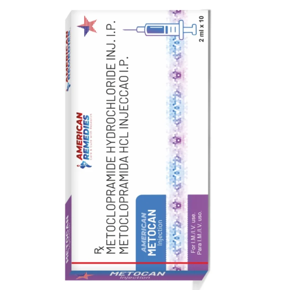 METOCAN METOCLOPRAMIDE HYDROCHLORIDE I.P. INJ METOCLOPRAMIDA HCL I.P. INJECCAO - Available in India