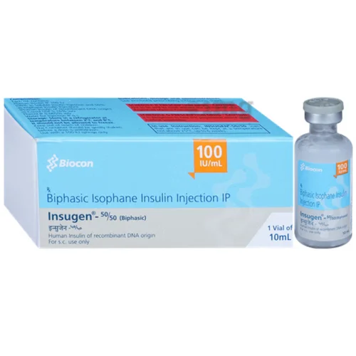 100 IU Insugen Biphasic Isophane Insulin IP Injection - Available in India
