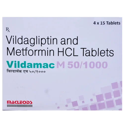 Vildamac M 50/1000 Vildagliptin and Metformin HCL Tablets - Available in India