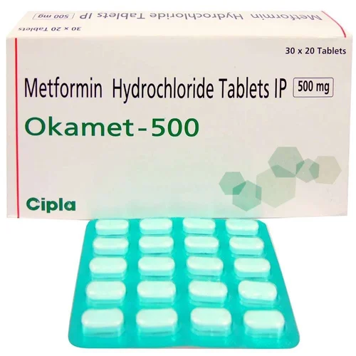 500 mg Okamet - 500 Metformin Hydrochloride IP Tablets - Available in India