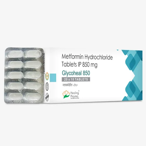 850 mg Glycoheal 850 Metformin Hydrochloride IP Tablets - Available in India
