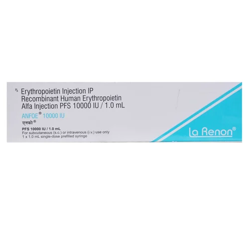 1000 IU ANFOE 1000 IU Erythropoietin IP Injection Recombinant Human Erythropoietin Alfa Injection - Available in India