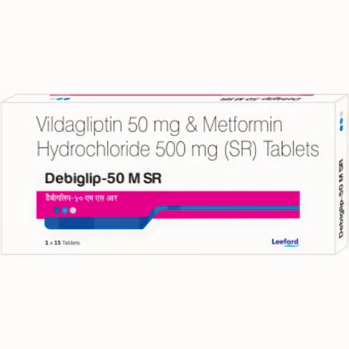 Debiglip-50 M SR Vildagliptin 50 mg & Metformin Hydrochloride 500 mg (SR) Tablets - Available in India