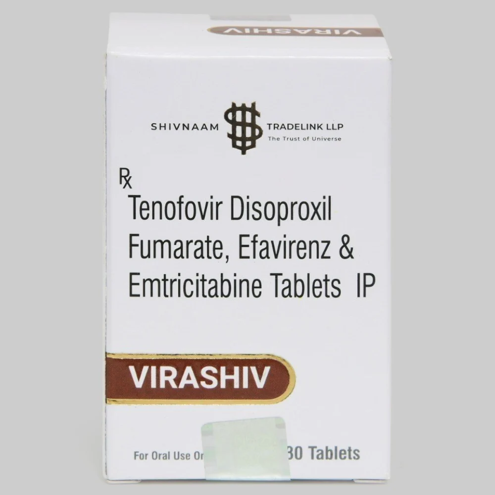 VIRASHIV Tenofovir Disoproxil Fumarate, Efavirenz & Emtricitabine IP Tablets - Available in India