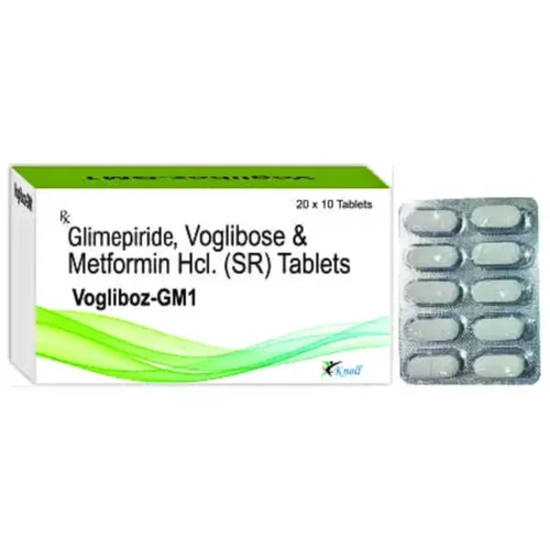 Vogliboz-GM1 Glimepiride, Voglibose & Metformin Hcl, (SR) Tablets - Available in India
