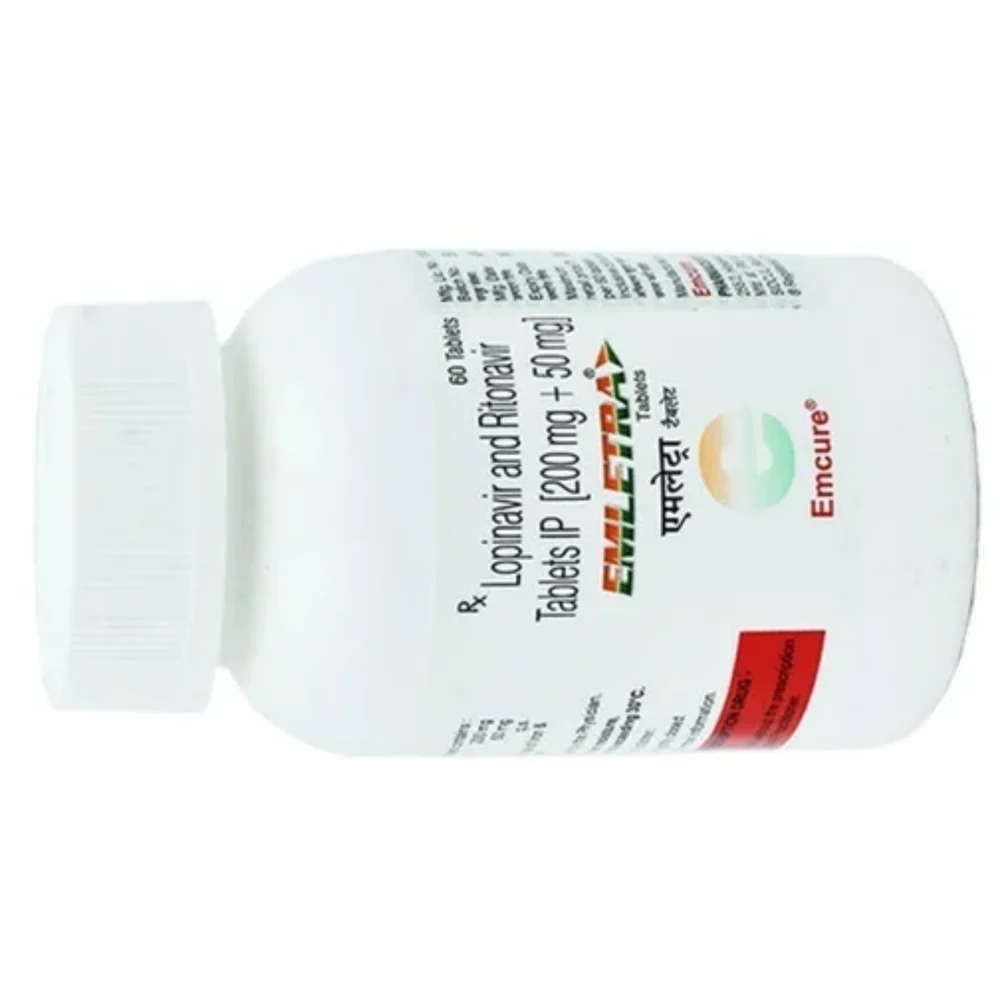 200 mg + 50 mg EMLETRA Lopinavir and Ritonavir IP Tablets - Available in India