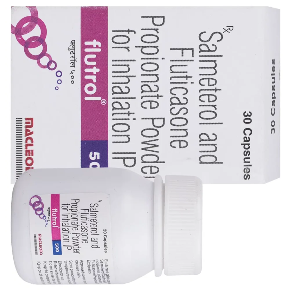 flutrol 500 Salmeterol and Fluticasone Propionate Powder for IP Inhalation - Available in India
