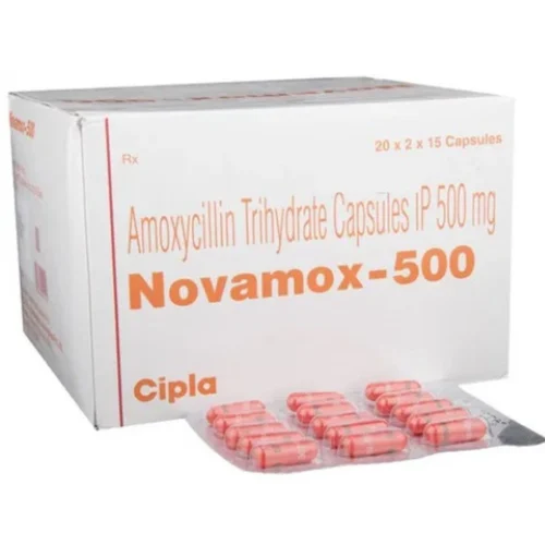 500 mg Novamox-500 Amoxycillin Trihydrate IP Capsules - Available in India
