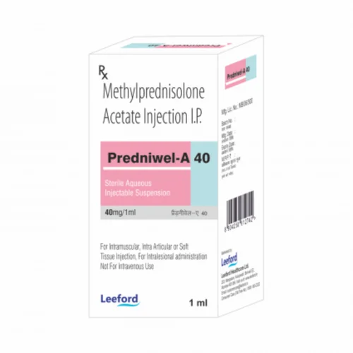 40 mg Predniwel-A 40 Methylprednisolone Acetate I.P. Injection - Available in India