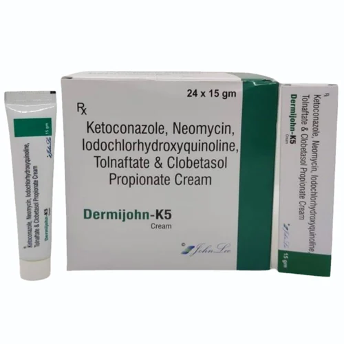 Dermijohn-K5 Ketoconazole, Neomycin, lodochlorhydroxyquinoline, Tolnaftate Cream