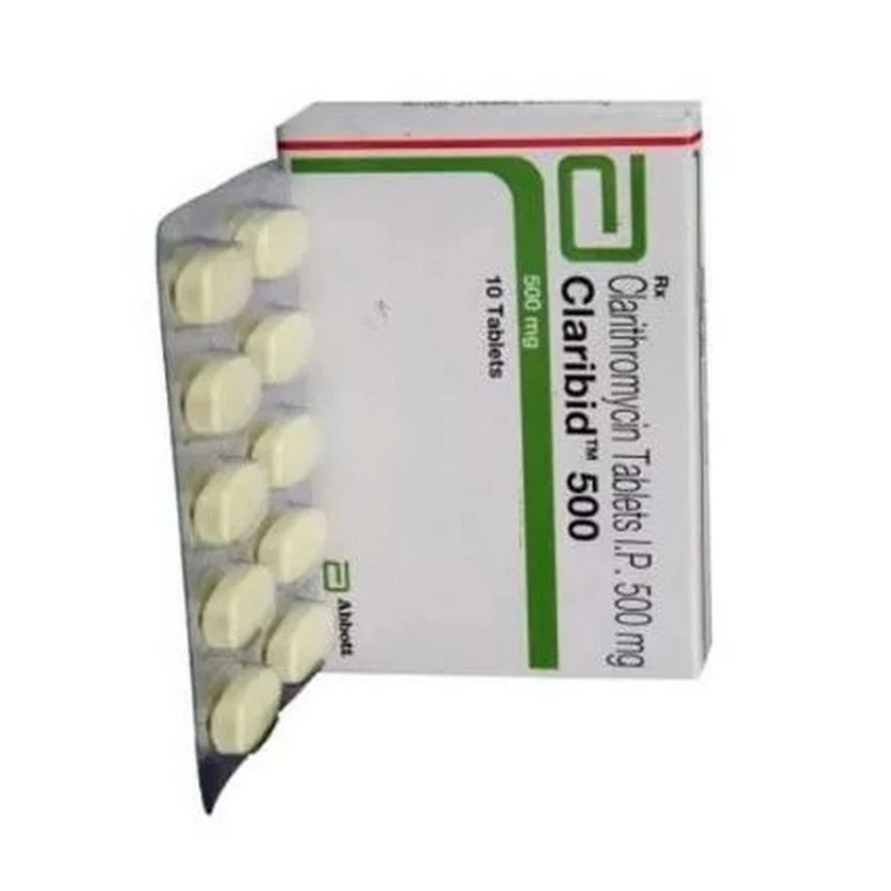 500 mg Claribid 500 Clarithromycin I.P. Tablets - Available in India