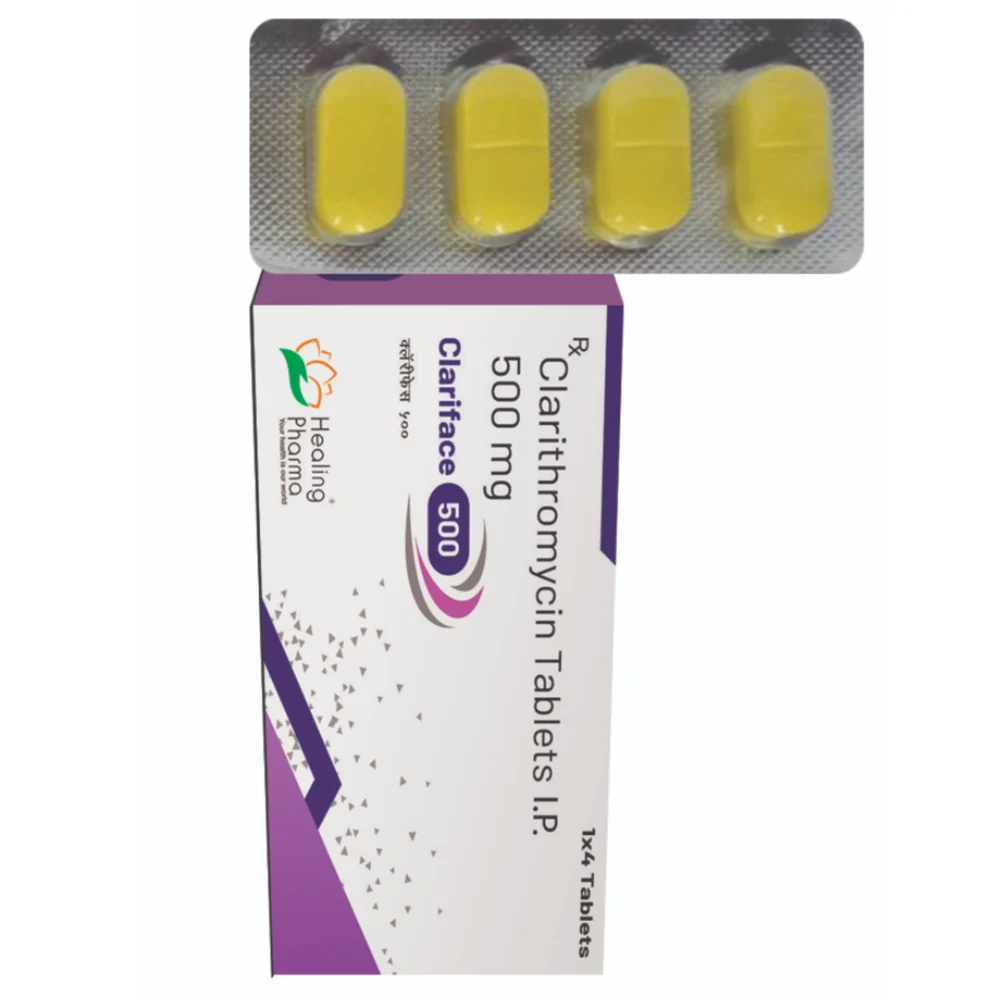 500 mg Clariface 500 Clarithromycin I.P. Tablets - Available in India