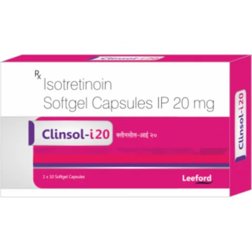 20 mg Clinsol-i20 Isotretinoin Softgel IP Capsules