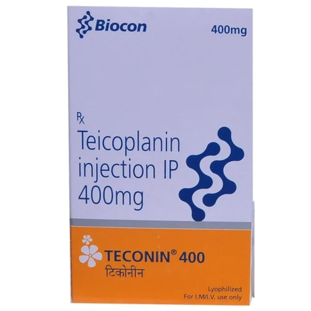 400 mg TECONIN 400 Teicoplanin IP injection - Available in India