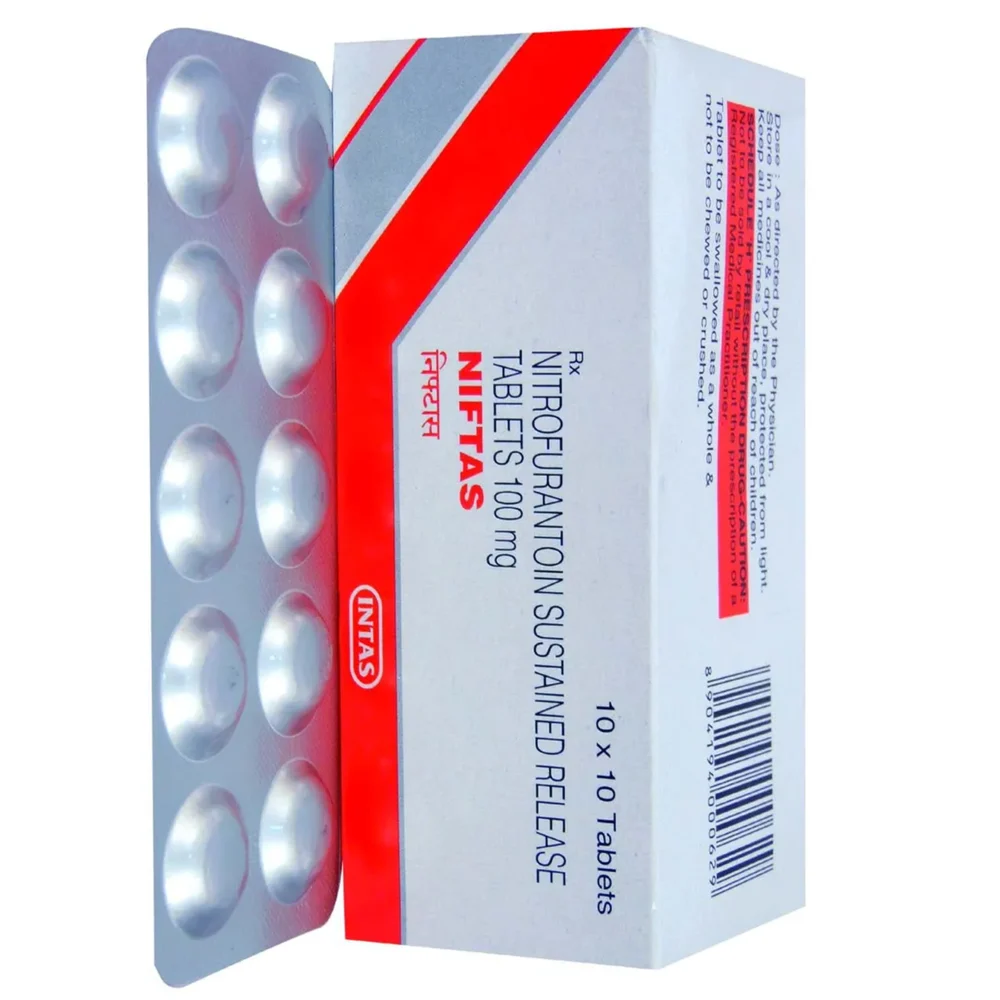 100 mg NIFTAS NITROFURANTOIN SUSTAINED RELEASE TABLETS - Available in India