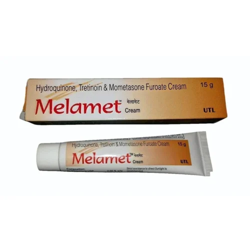 Melamet Hydroquinone, Tretinoin & Mometasone Furoate Cream - Available in India
