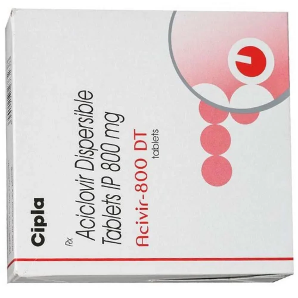 800 mg Acivir-800 DT Aciclovir Dispersible IP Tablets - Available in India
