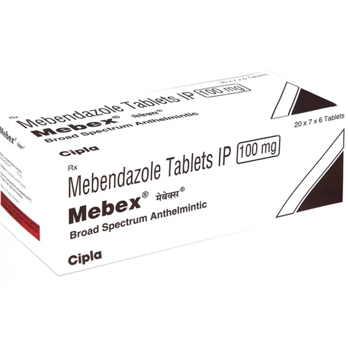 100 mg Mebex Mebendazole IP Tablets
