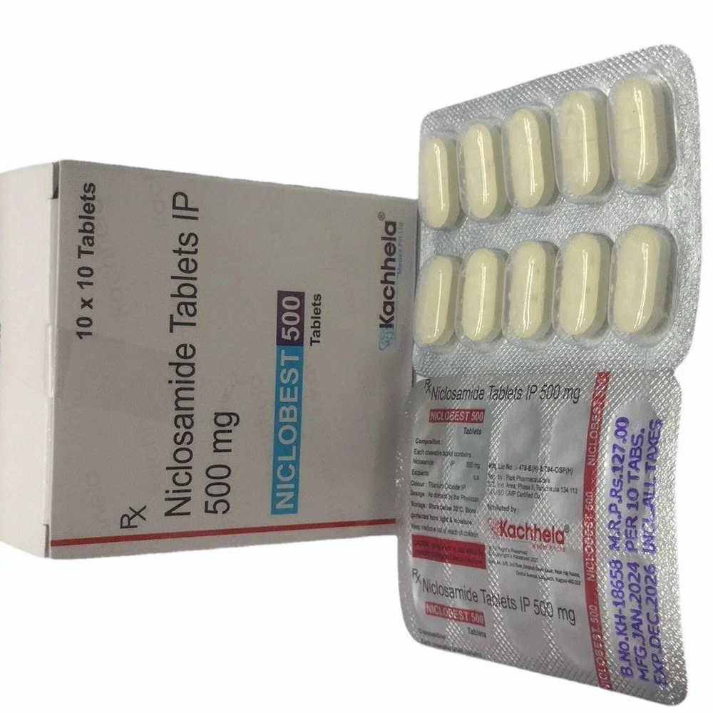 500 mg NICLOBEST 500 Niclosamide IP Tablets - Available in India