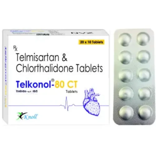 80 mg Telkonol-80 CT Telmisartan & Chlorthalidone Tablets - Available in India