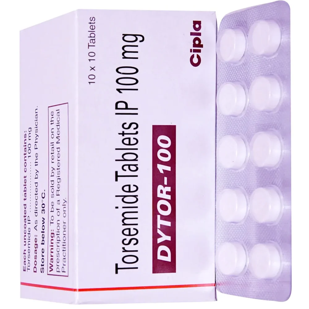 100 mg DYTOR-100 Torsemide IP Tablets