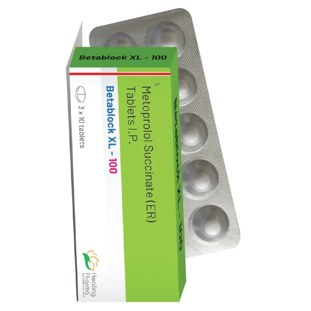 100 mg Betablock XL-100 Metoprolol Succinate (ER) I.P. Tablets