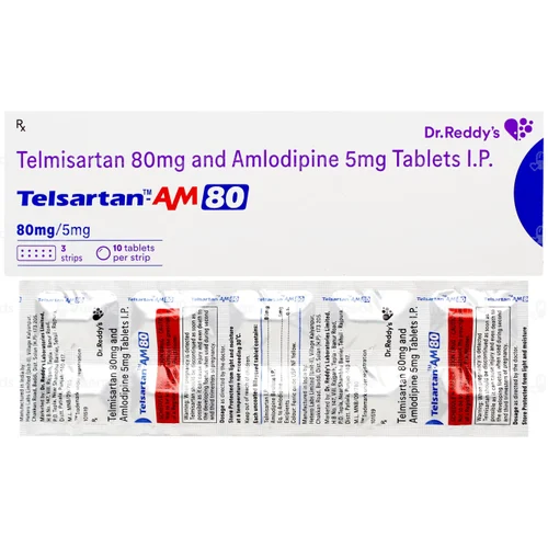 80 mg Telsartan-AM 80 Telmisartan 80mg and Amlodipine 5mg I.P. Tablets