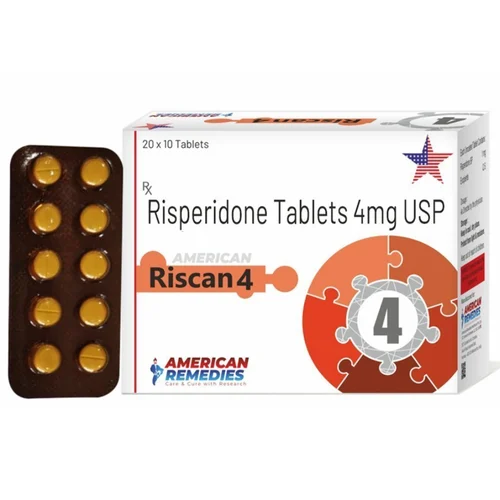 4 mg Riscan 4 Risperidone USP Tablets