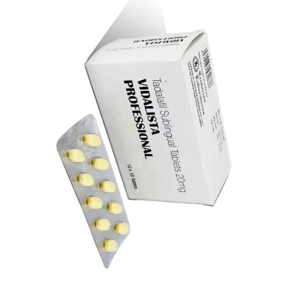 20 mg VIDALISTA PROFESSIONAL Tadalafil Sublingul Tablets - Available in India