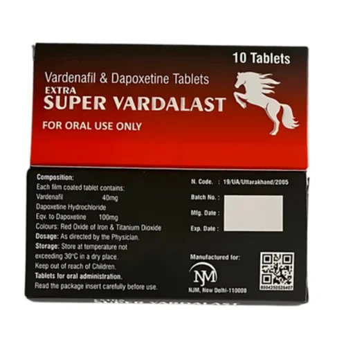 EXTRA SUPER VARDALAST Vardenafil & Dapoxetine Tablets - Available in India