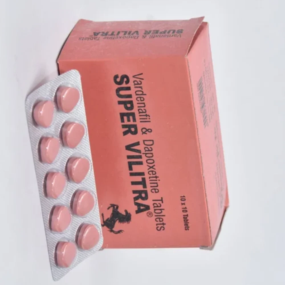 SUPER VILITRA Vardenafil & Dapoxetine Tablets - Available in India