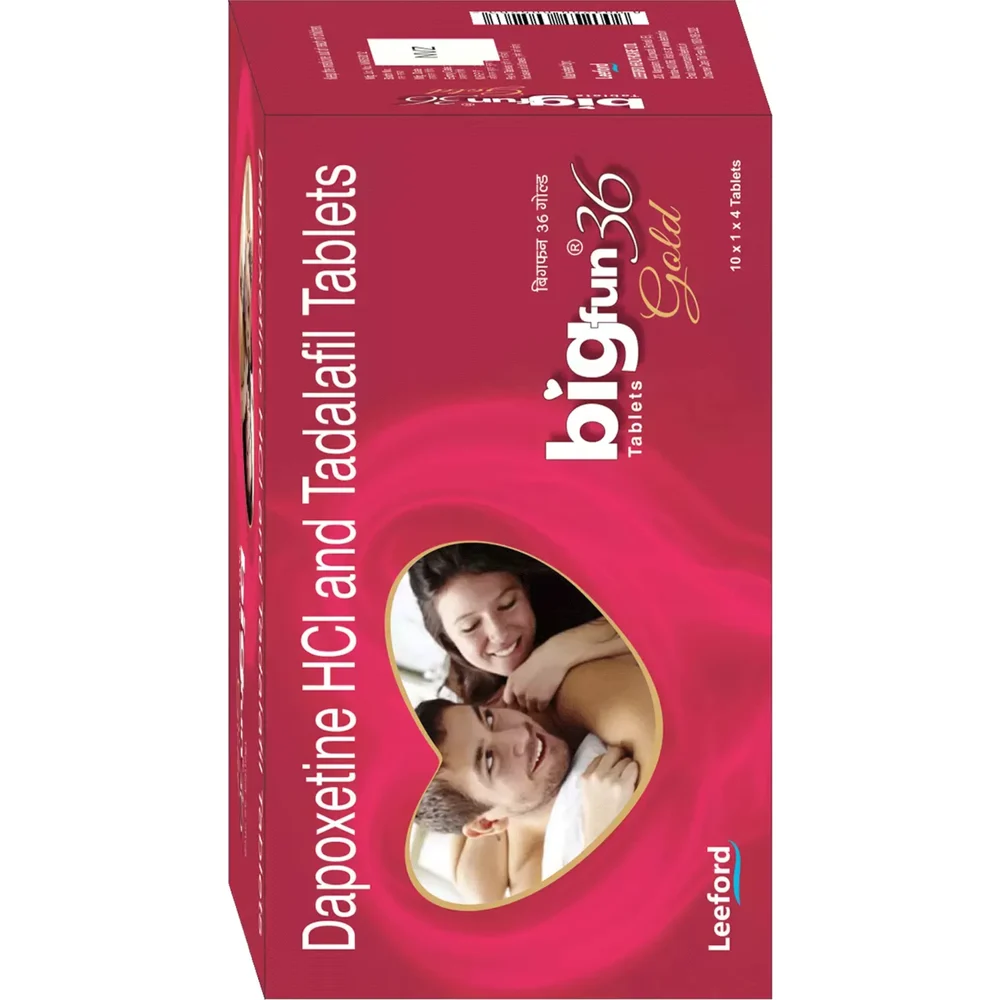 bigfun36 gold Dapoxetine HCl and Tadalafil Tablets - Available in India