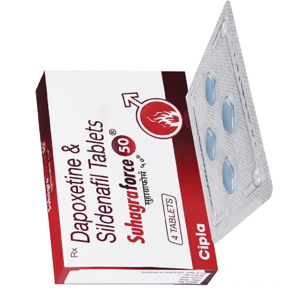 50 mg Suhagraforce 50 Dapoxetine & Sildenafil Tablets - Available in India