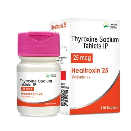 25 mg Healtroxin 25 Thyroxine Sodium IP Tablets - Available in India