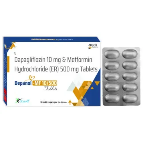 Depanol-MF 10/500 Dapagliflozin 10 mg & Metformin Hydrochloride (ER) 500 mg Tablets