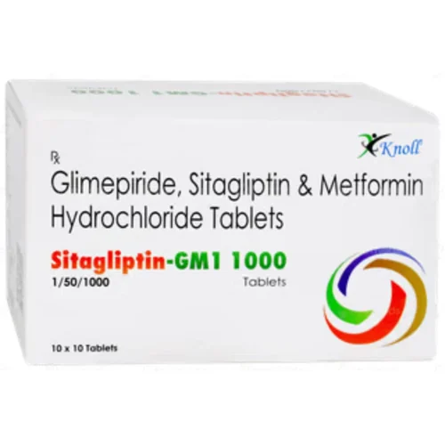 Sitagliptin-GM 1 1000 Glimepiride, Sitagliptin & metformin Hydrochloride Tablets - Available in India