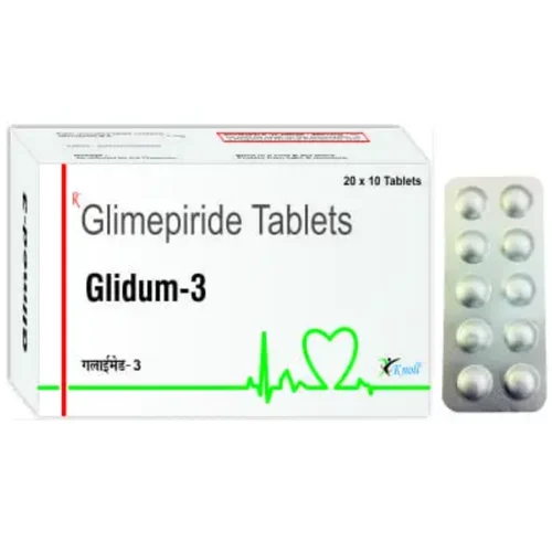 3 mg Glidum-3 Glimepiride Tablets - Available in India