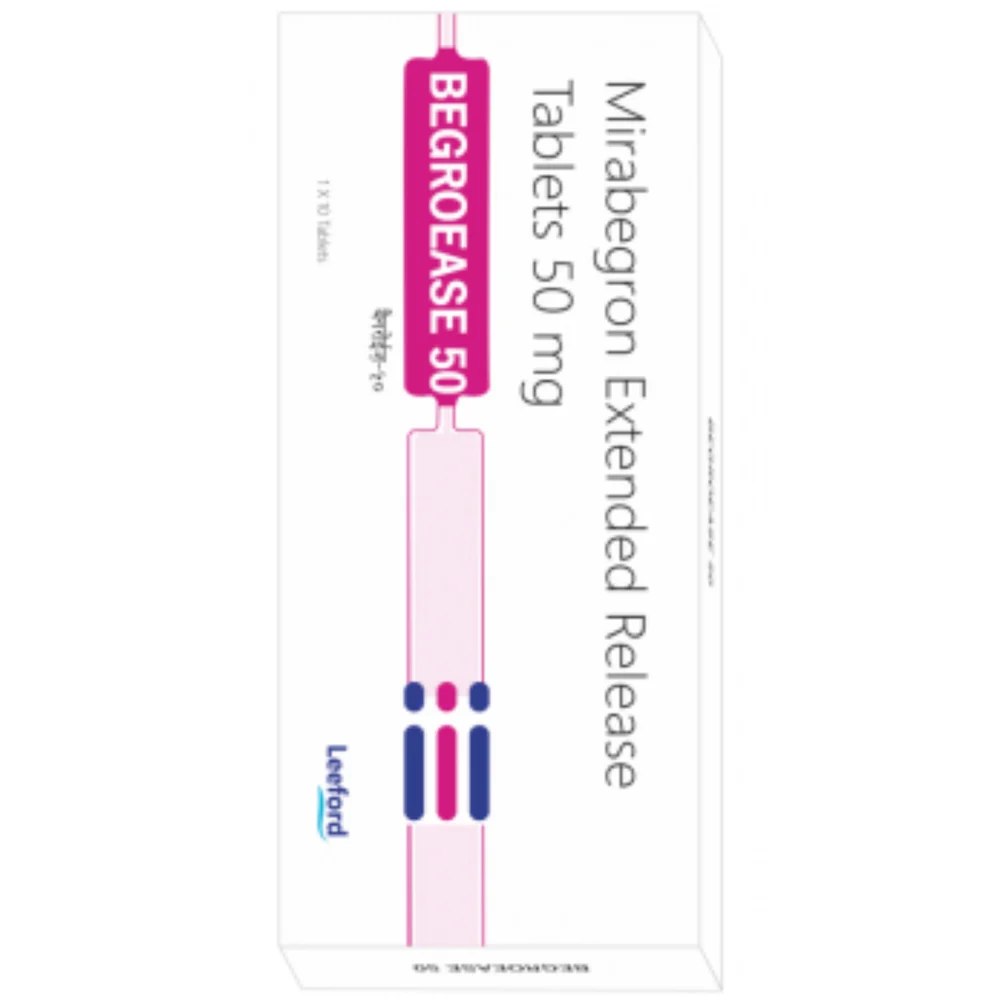 50 mg BEGROEASE 50 Mirabegron Extended Release Tablets