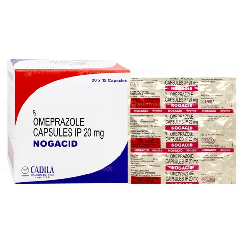 20 mg NOGACID OMEPRAZOLE IP CAPSULES - Available in India