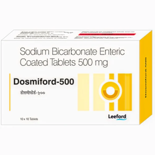 500 mg Dosmiford-500 Sodium Bicarbonate Enteric Coated Tablets - Available in India