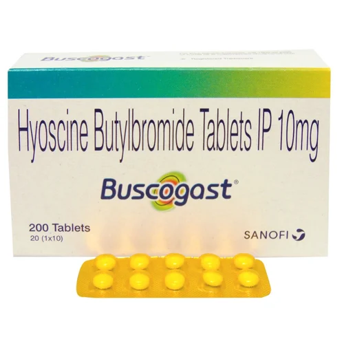 10 mg Buscogast Hyoscine Butylbromide IP Tablets - Available in India