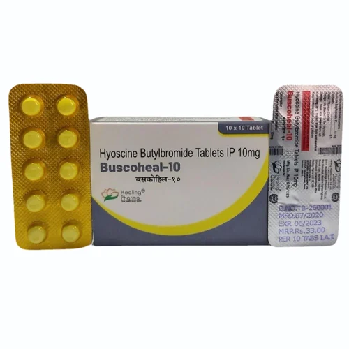 10 mg Buscoheal-10 Hyoscine Butylbromide IP Tablets - Available in India
