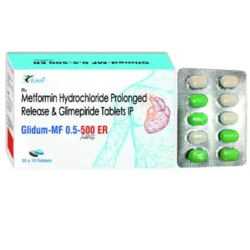 Glidum-MF 0.5-500 ER Metformin Hydrochloride Prolonged Release & Glimepiride IP Tablets