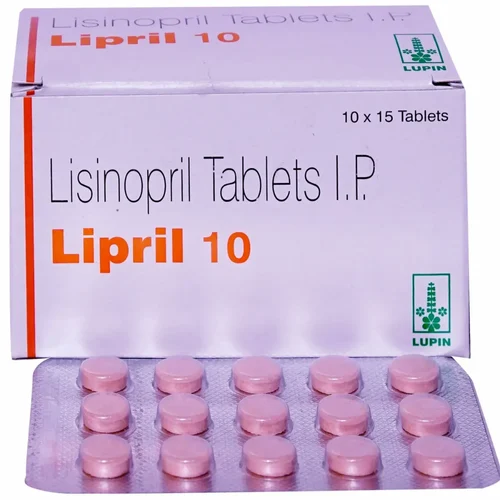 10 mg Lipril 10 Lisinopril I.P. Tablets - Available in India