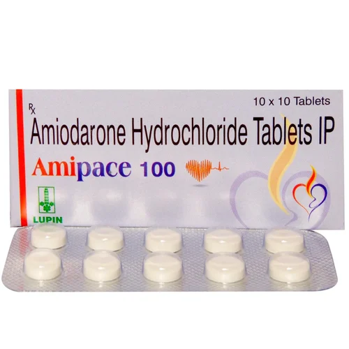 100 mg Amipace 100 Amiodarone Hydrochloride IP Tablets - Available in India